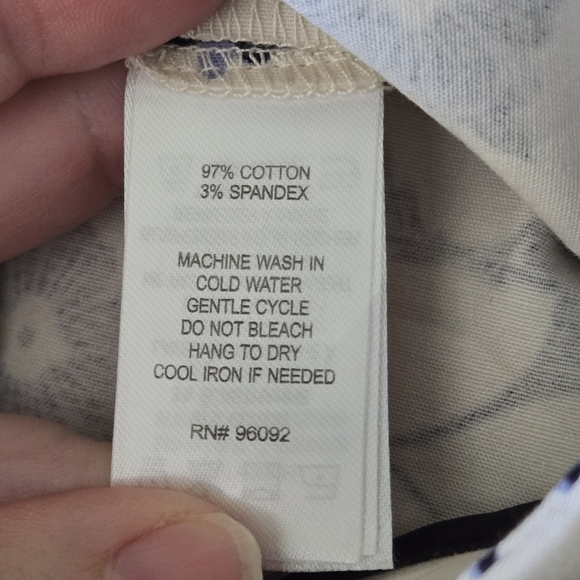 Lila Rose Womens Cotton/spandex Size 6 Floral Blue and White Skirt - Picture 12 of 15